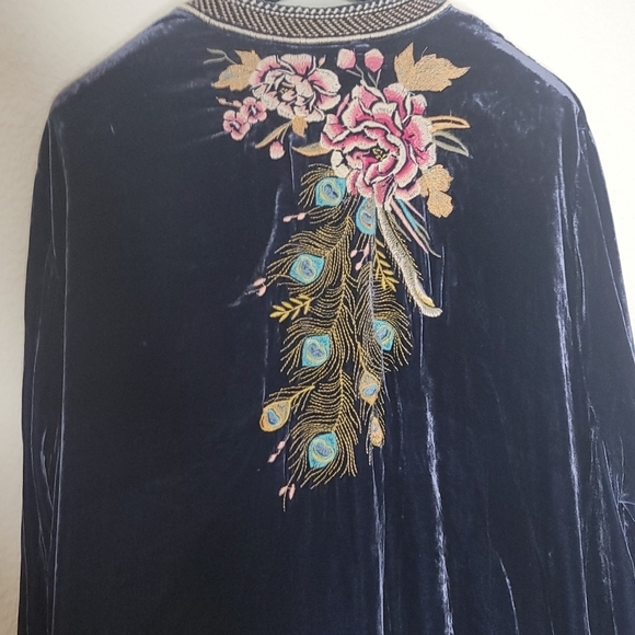 Johnny Was Blue Embroidered Dress - Picture 10 of 12